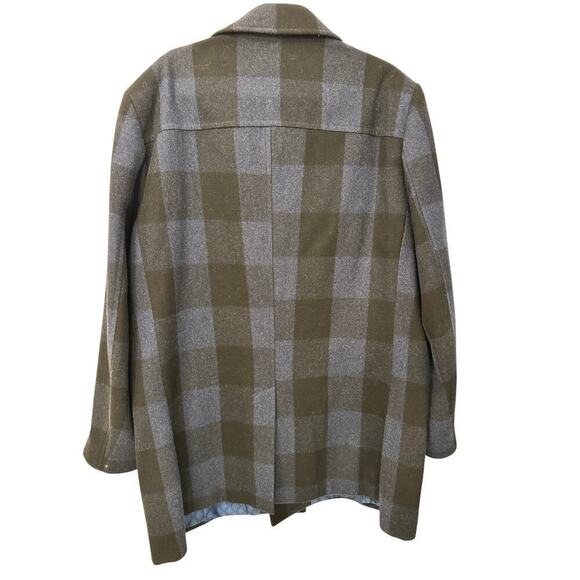 Linea Uomo Men's Blue Navy Double Breasted Wool Blend Jacket Coat Size 44 - Picture 2 of 8